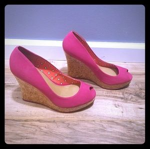 Womens hot pink wedges